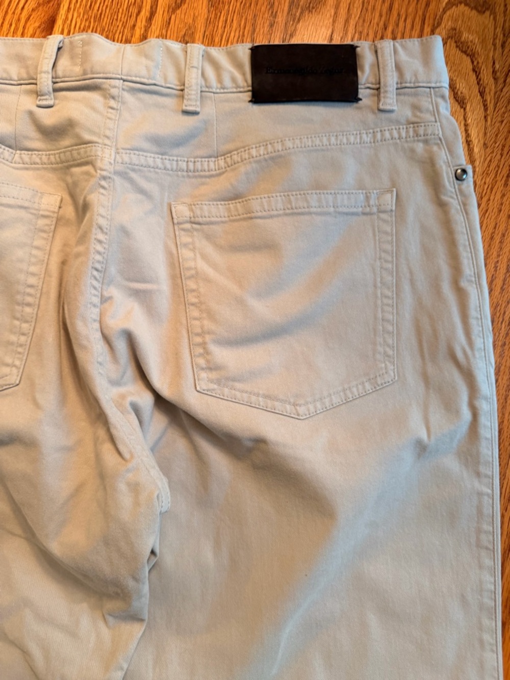 Ermenegildo Zegna Men's Grey Cotton Blend 5 Pocket Chino Pants Size 38 x 34 - Picture 10 of 15